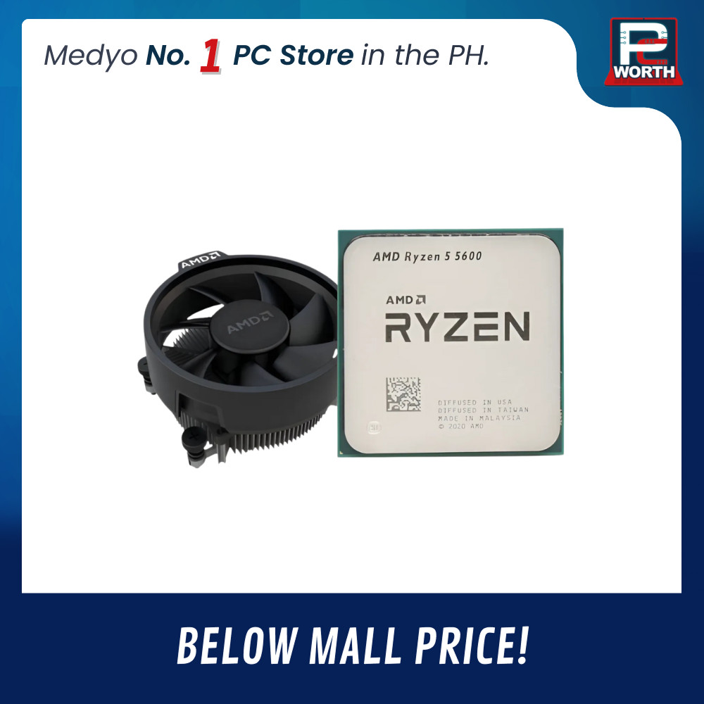 AMD RYZEN 5 5600 MPK (AM4) WITH WRAITH STEALTH COOLER (TRAY TYPE