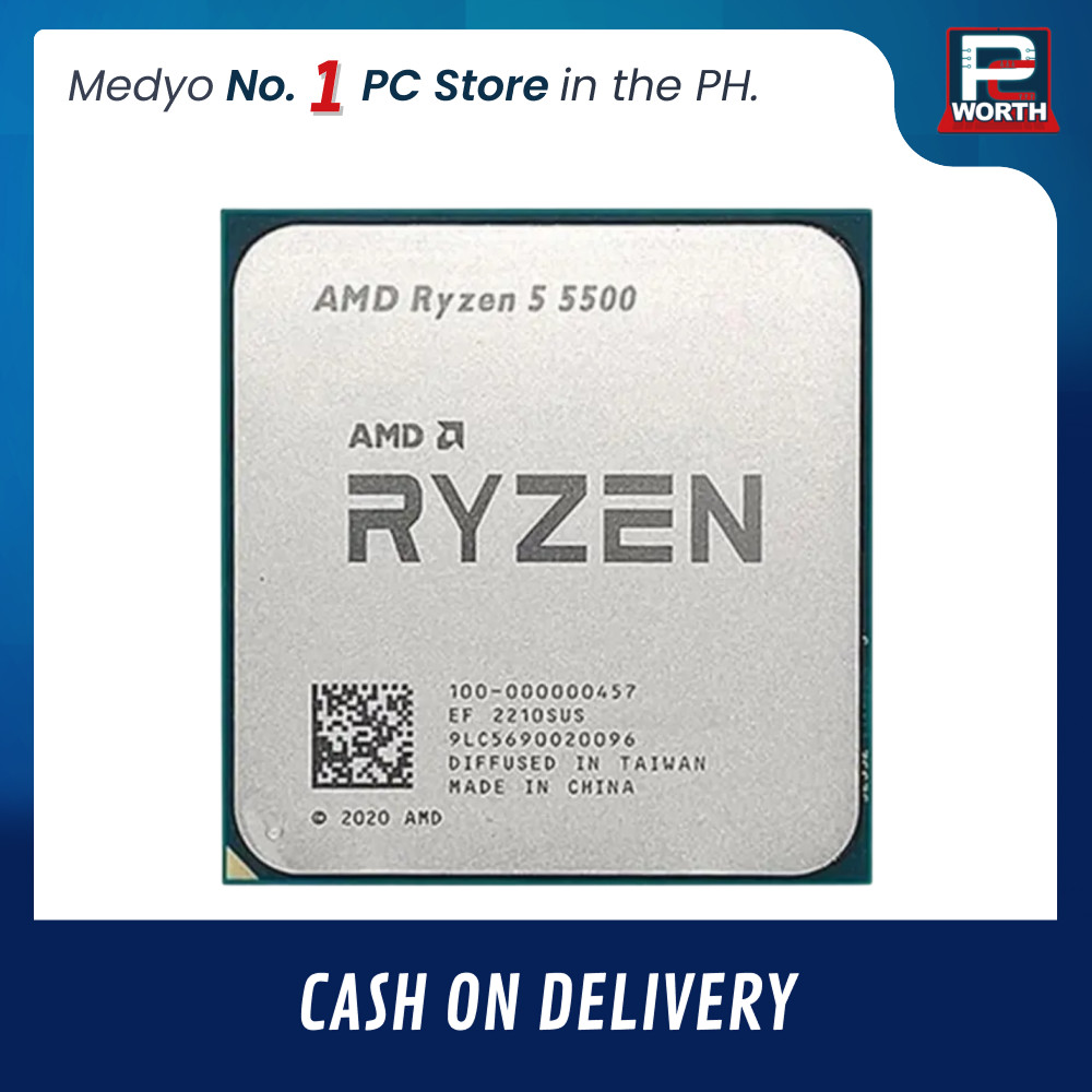 AMD RYZEN 5 5500 (AM4) WITHOUT COOLER (TRAY TYPE) | PC Worth