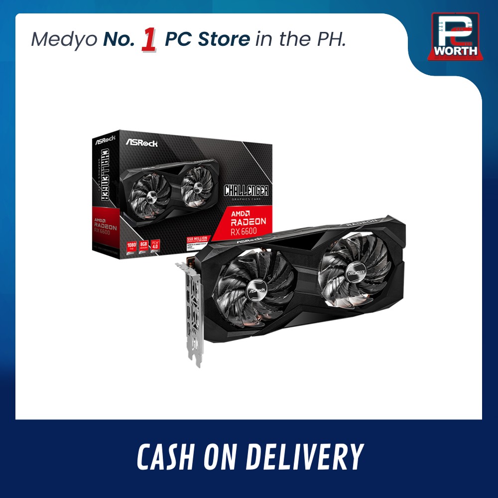 RADEON RX 6600 ASROCK CHALLENGER 8GB GDDR6 DUAL FAN | PC Worth