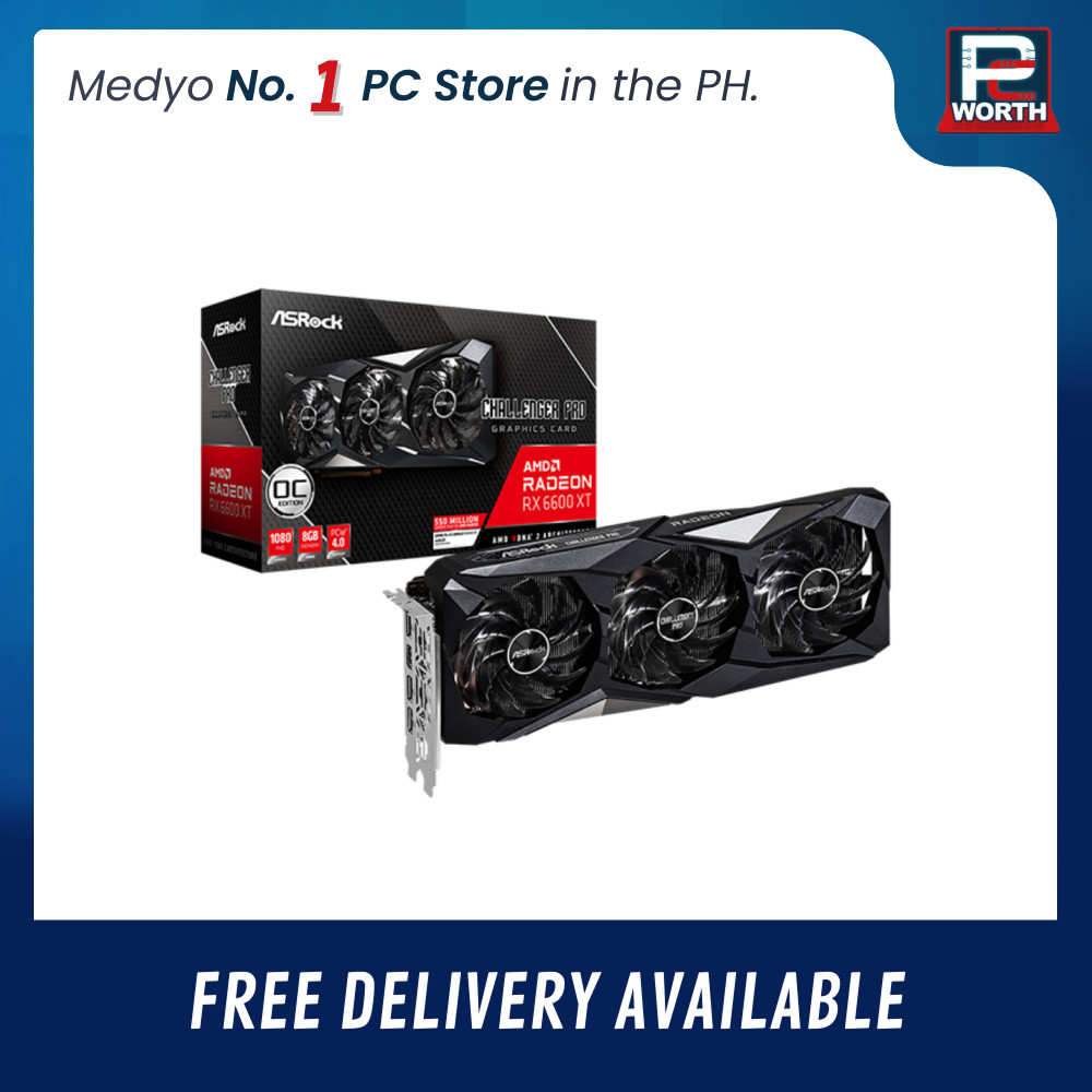 RADEON RX 6600 XT ASROCK CHALLENGER PRO OC 8GB GDDR6 TRIPLE FAN