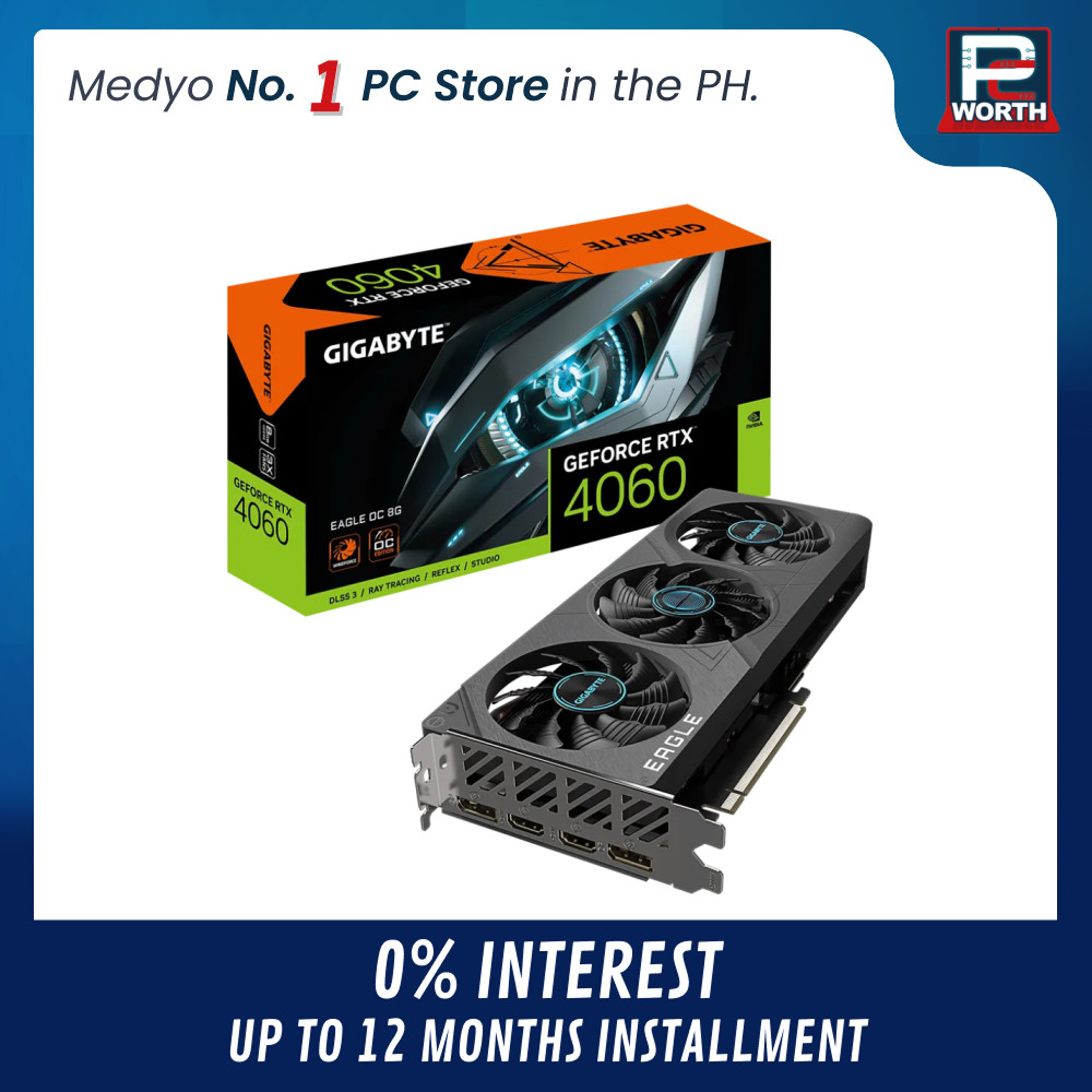 GEFORCE RTX 4060 GIGABYTE EAGLE OC 8GB GDDR6 TRIPLE FAN | PC Worth