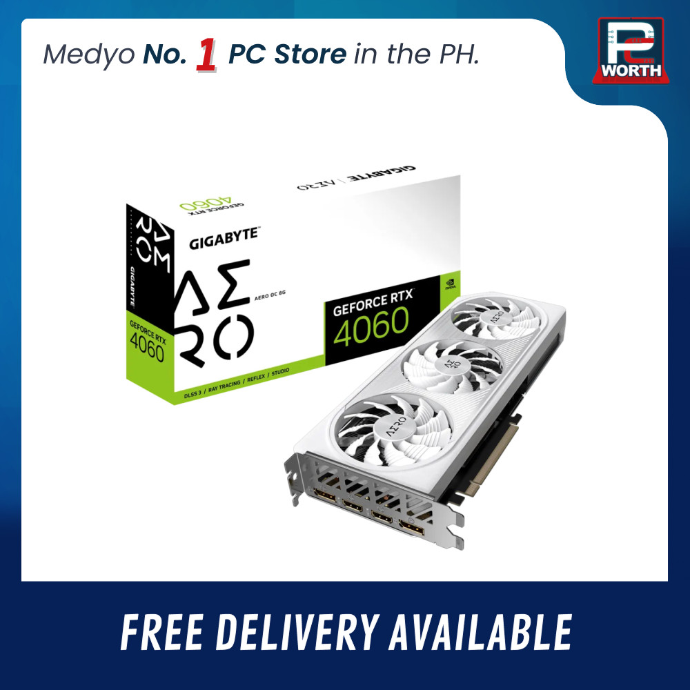 GEFORCE RTX 4060 GIGABYTE AERO OC 8G GDDR6 WHITE TRIPLE FAN | PC Worth