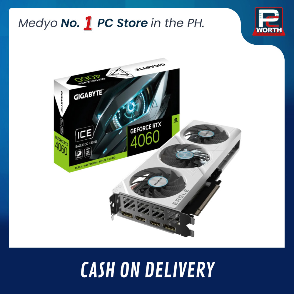 GEFORCE RTX 4060 GIGABYTE EAGLE OC ICE 8GB GDDR6 WHITE TRIPLE FAN