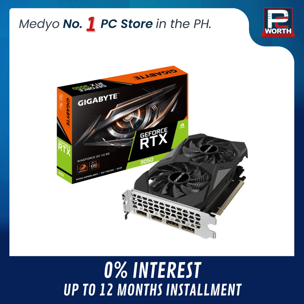 GEFORCE RTX 3050 GIGABYTE WINDFORCE OC V2 6GB GDDR6 DUAL FAN | PC