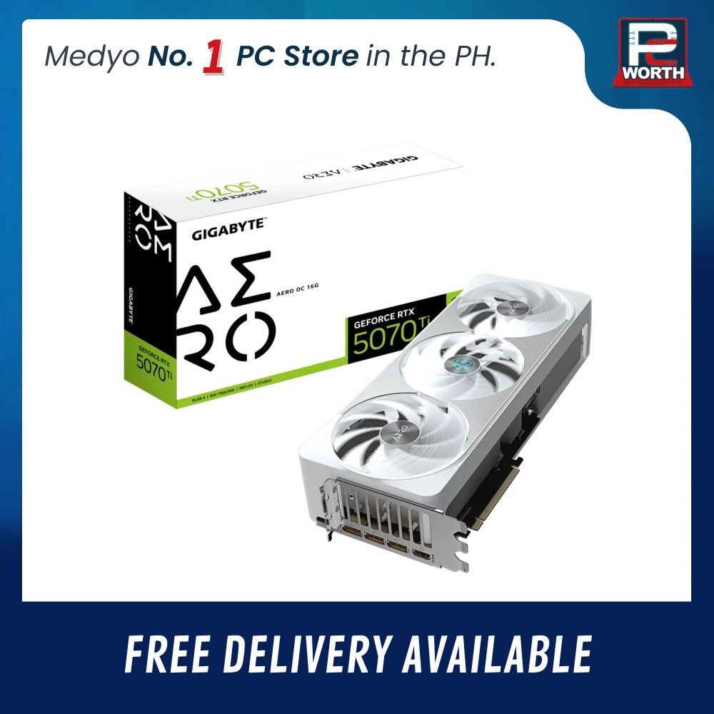 GEFORCE RTX 5070 TI GIGABYTE AERO OC 16GB GDDR7 WHITE TRIPLE FAN