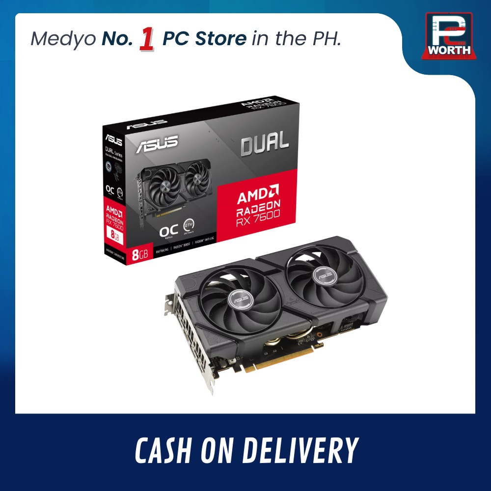 RADEON RX 7600 ASUS DUAL EVO OC EDITION 8GB GDDR6 DUAL FAN | PC Worth