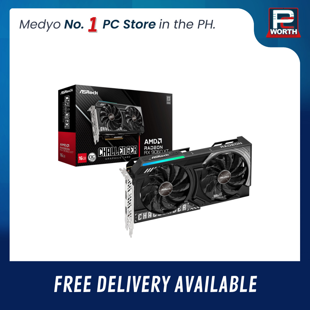 RADEON RX 9060 XT ASROCK CHALLENGER OC 16GB GDDR6 DUAL FAN | PC Worth