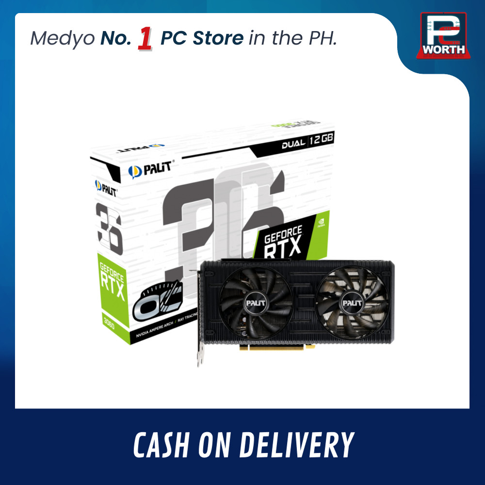 GEFORCE RTX 3060 PALIT 12GB DUAL FAN RGB LHR | PC Worth
