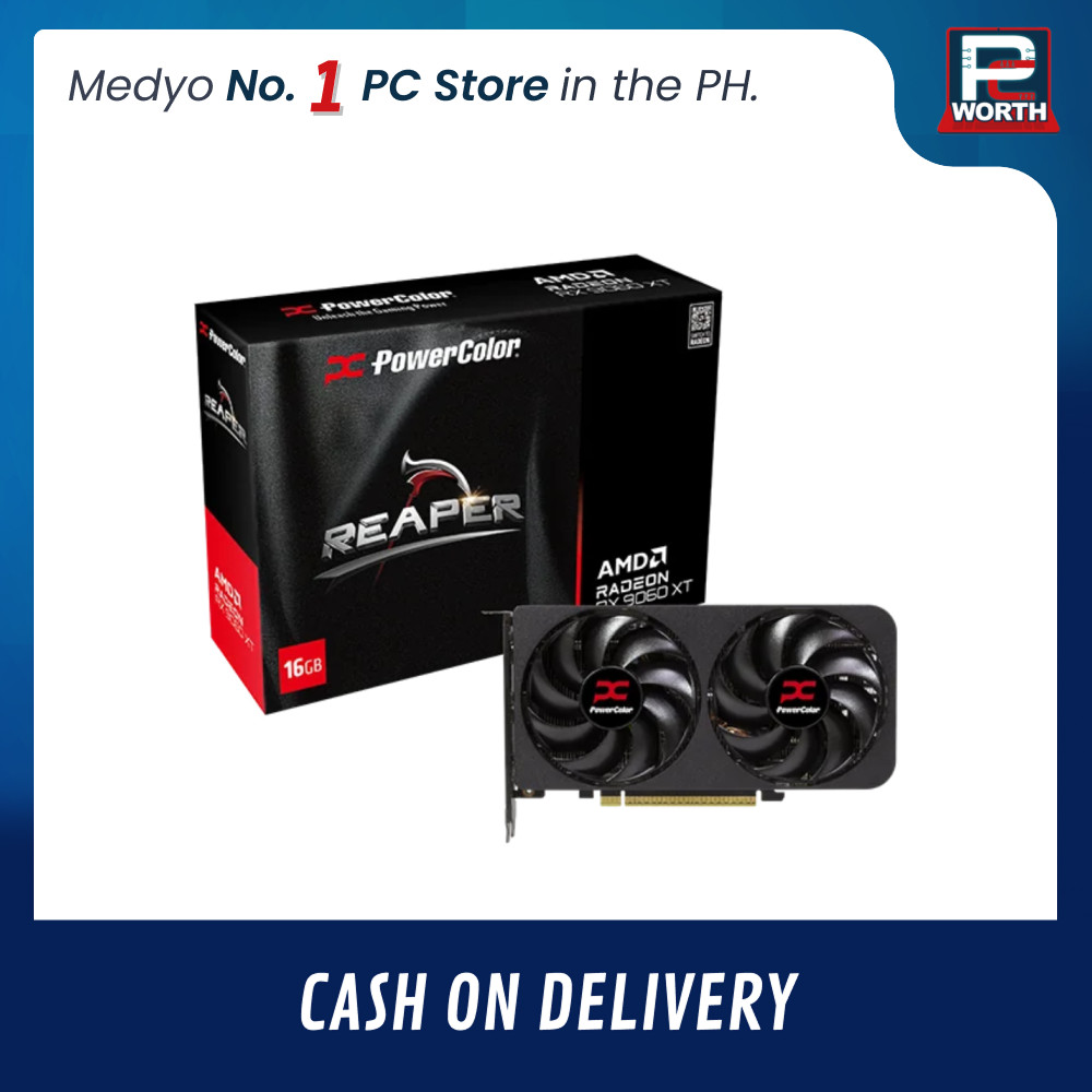 RADEON RX 9060 XT POWERCOLOR REAPER OC 16GB GDDR6 DUAL FAN | PC Worth