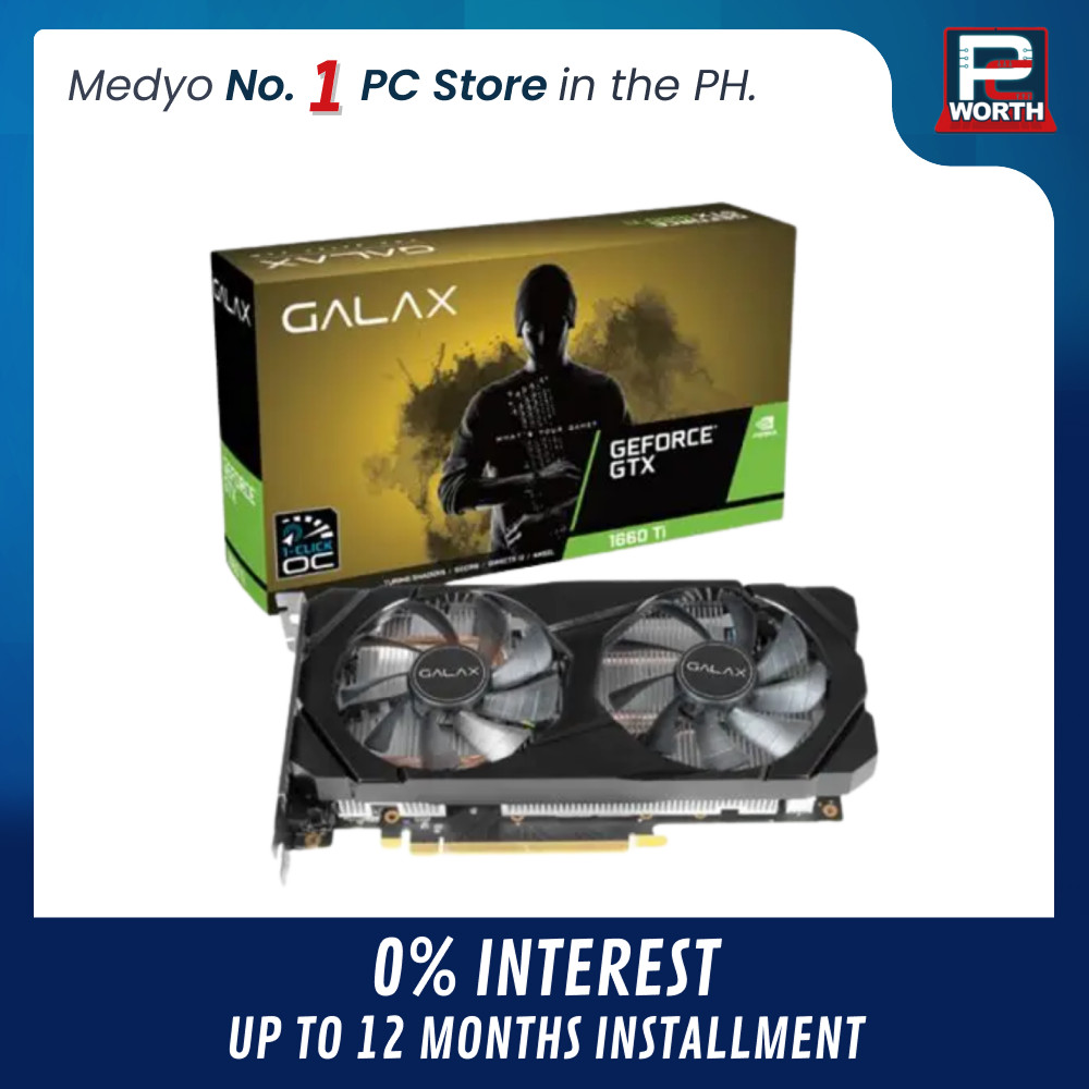 GEFORCE GTX 1660TI GALAX 1CLICK OC 6GB DUAL FAN LHR | PC Worth