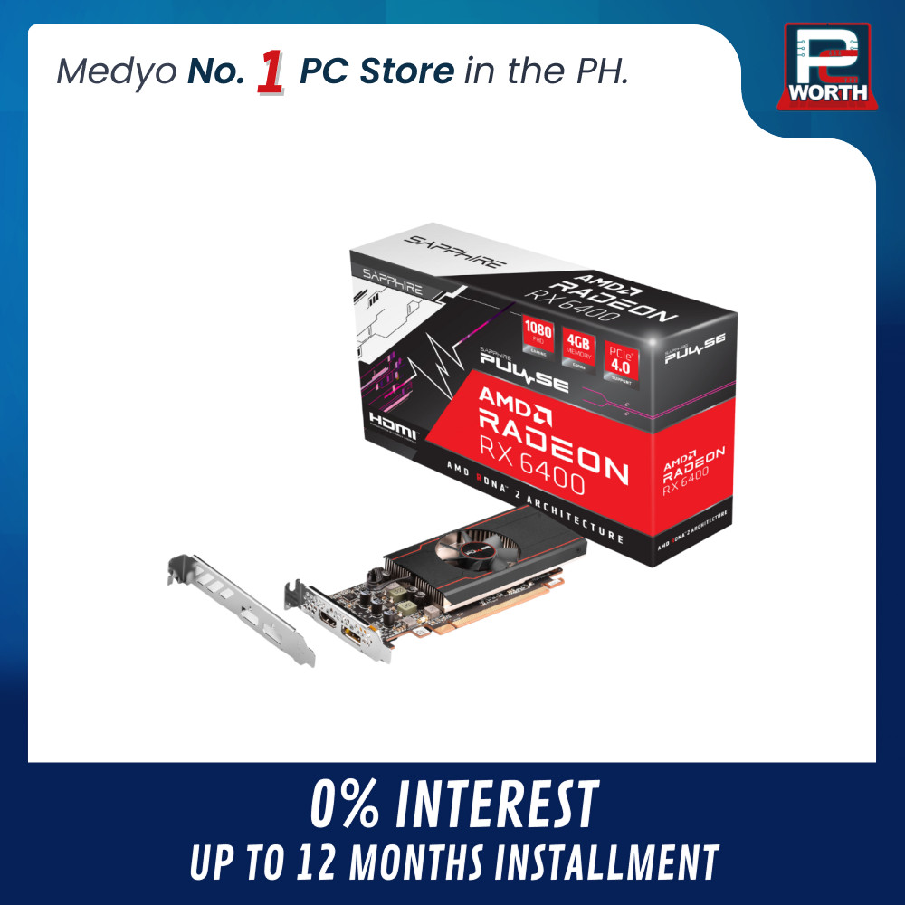RADEON RX 6400 SAPPHIRE PULSE 4GB SINGLE FAN | PC Worth