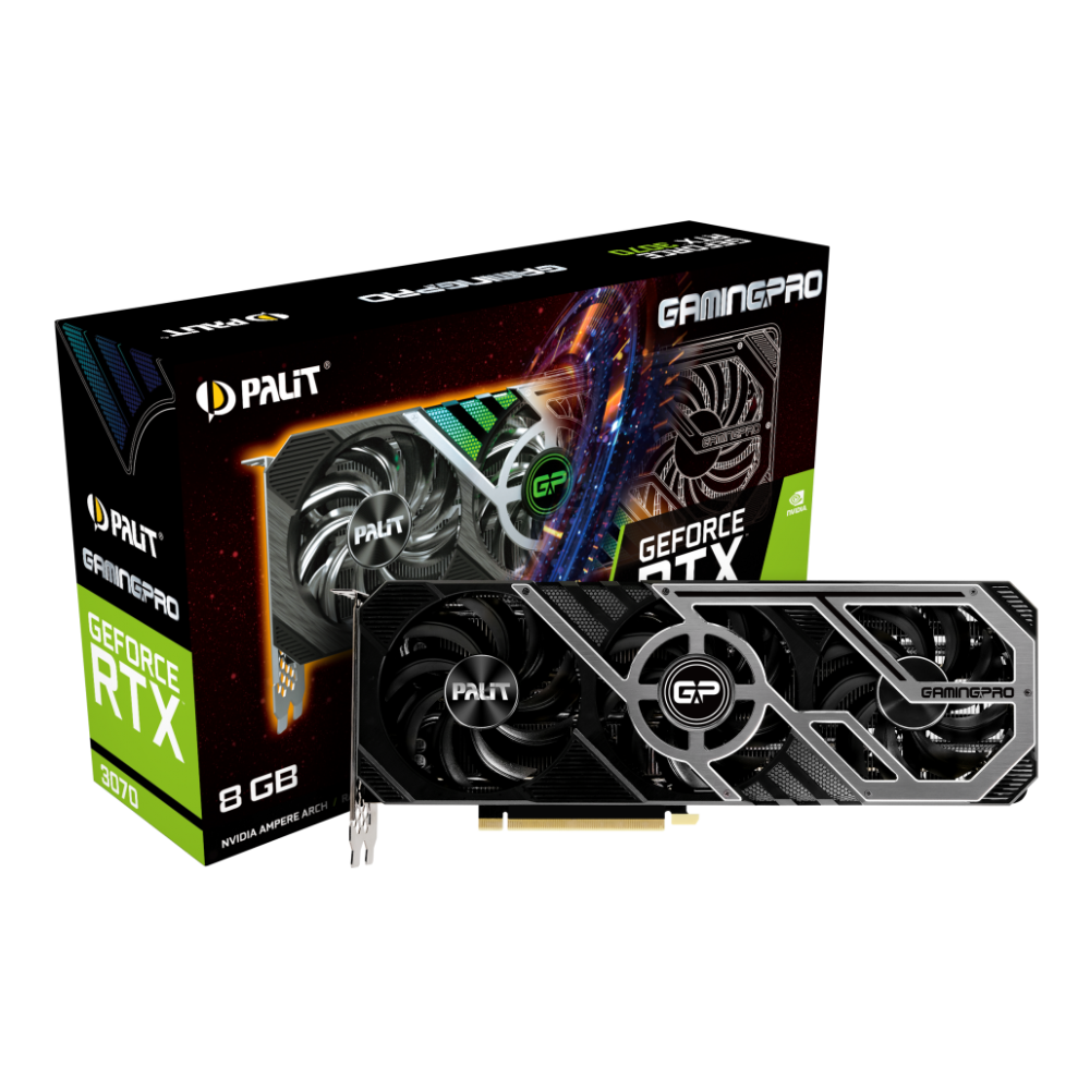 GEFORCE RTX 3070 PALIT GAMING PRO 8GB TRIPLE FAN RGB LHR | PC Worth
