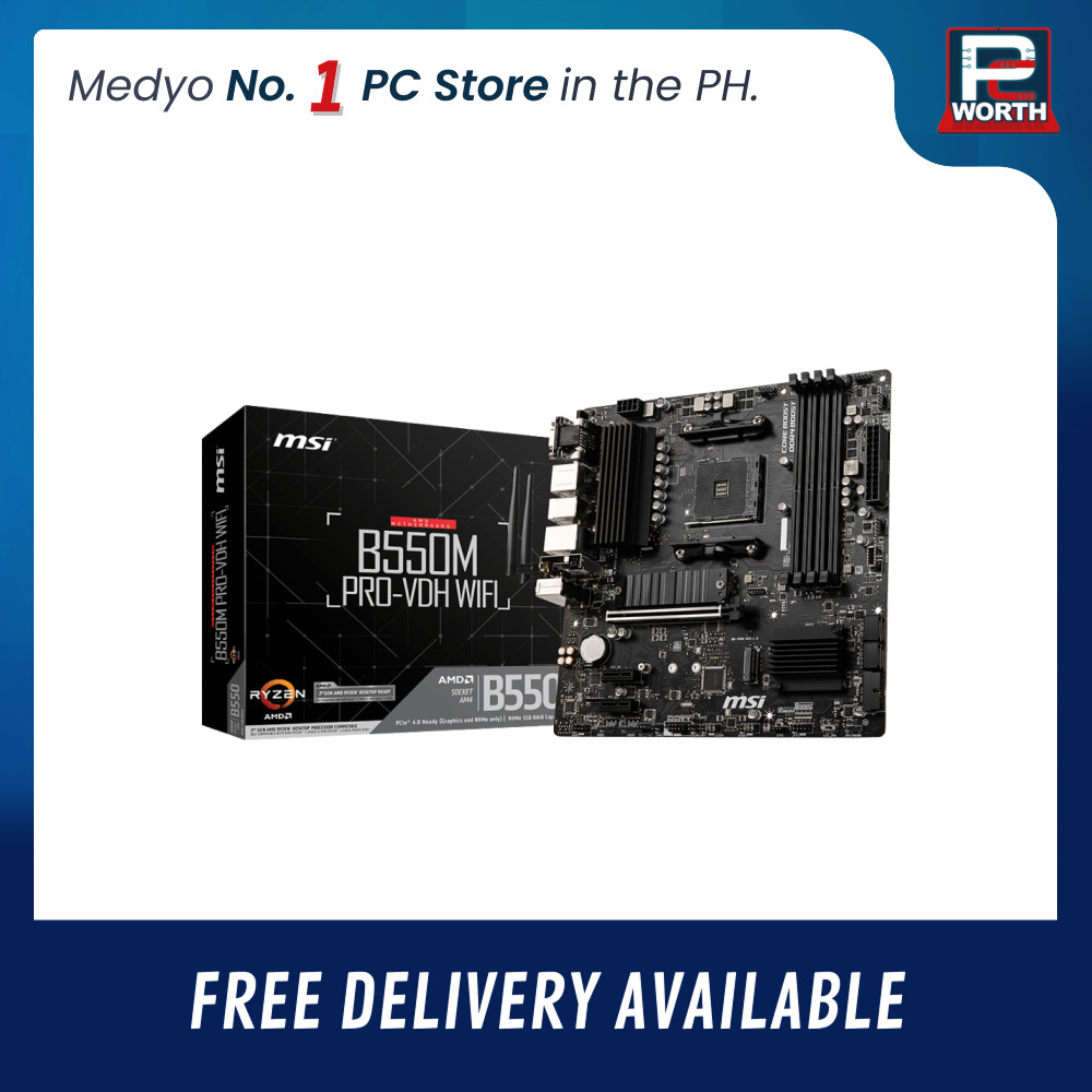 MSI B550M PRO VDH WIFI DDR4 MATX AM4 | PC Worth