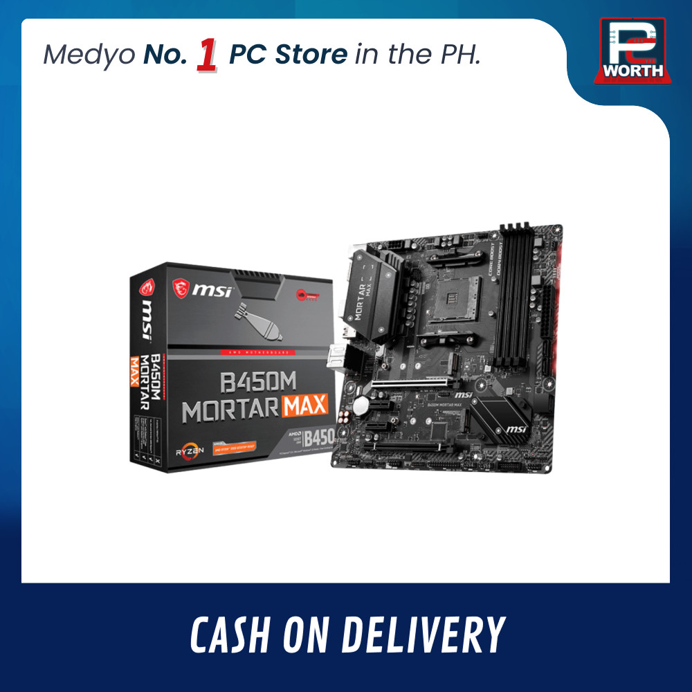 MSI B450M MORTAR MAX DDR4 MATX AM4 | PC Worth