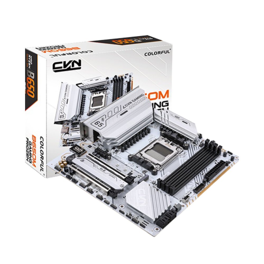 COLORFUL CVN B650M GAMING FROZEN V14 WHITE DDR5 MATX AM5 | PC Worth