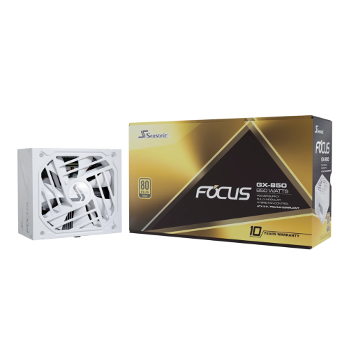 SEASONIC FOCUS GX-850 850W 80+ GOLD WHITE WITH PCIE 5.0 FULLY