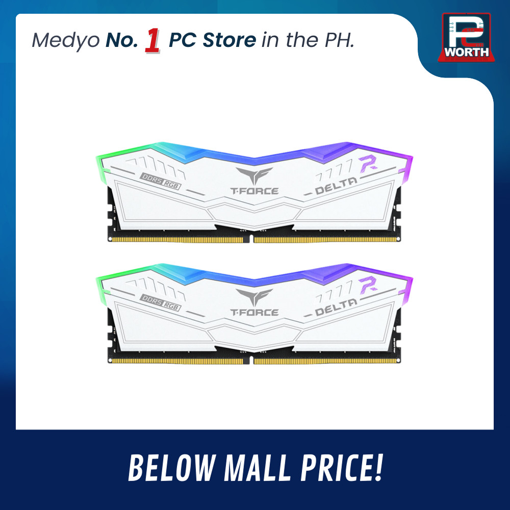 TEAMGROUP T-FORCE DELTA RGB WHITE 16GBX2 = 32GB 6000MHZ DDR5 XMP