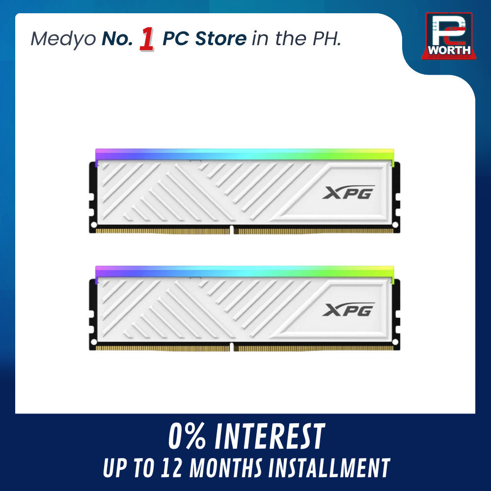 ADATA XPG SPECTRIX D35G RGB WHITE 8GBX2=16GB 3200MHZ DDR4 | PC Worth