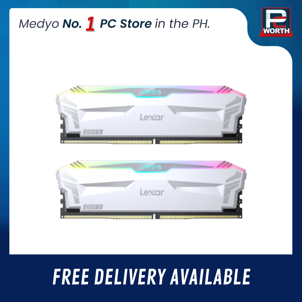 LEXAR ARES RGB WHITE 16GBX2=32GB 6400MHZ DDR5 XMP EXPO | PC Worth