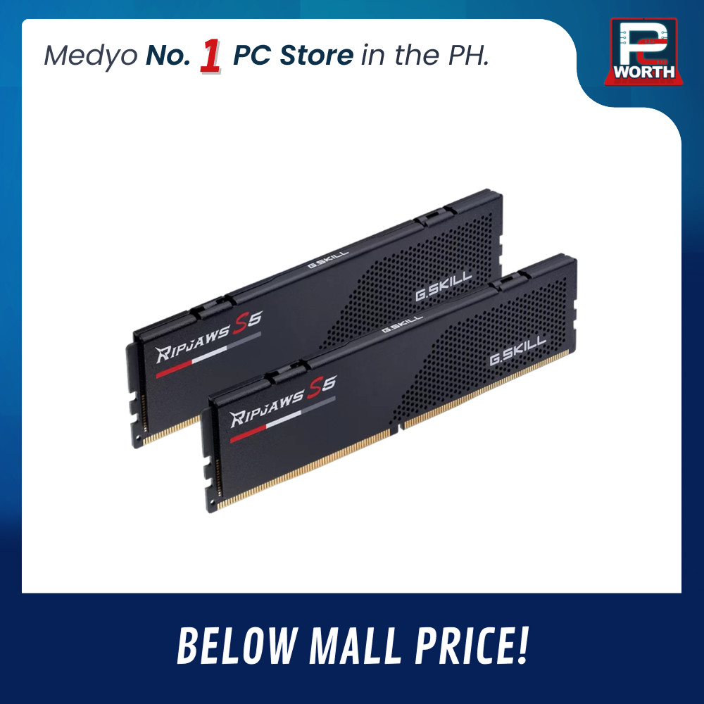 G-SKILL RIPJAWS S5 NON-RGB BLACK 16GBX2=32GB 6000MHZ DDR5 CL32-38