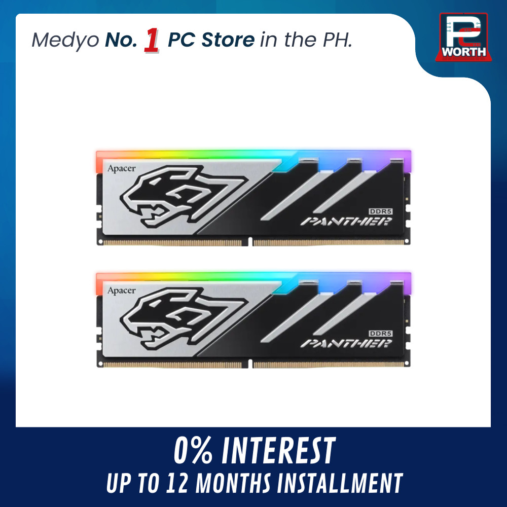 APACER PANTHER RGB BLACK 16GBX2=32GB 6000MHZ DDR5 CL38 XMP EXPO