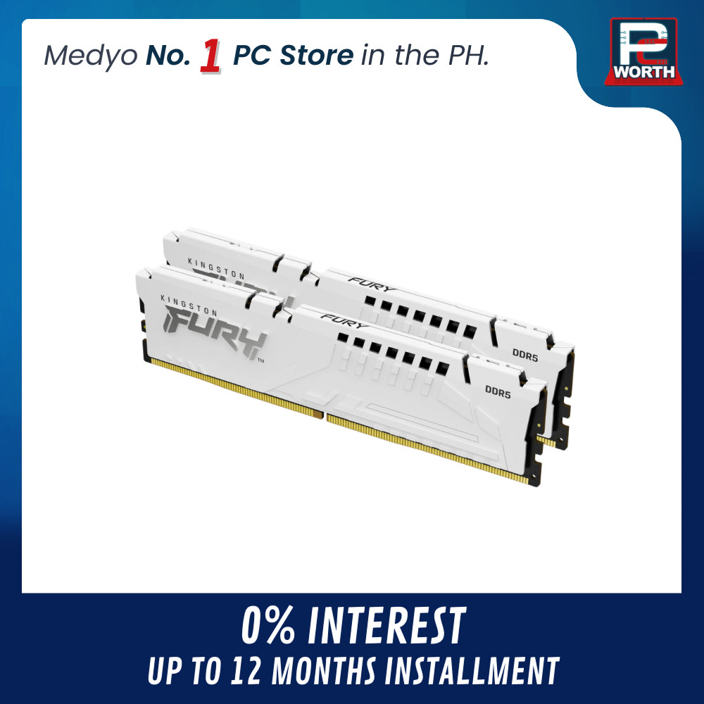 KINGSTON FURY BEAST NON-RGB WHITE 16GBX2=32GB 5600MHZ DDR5 CL36