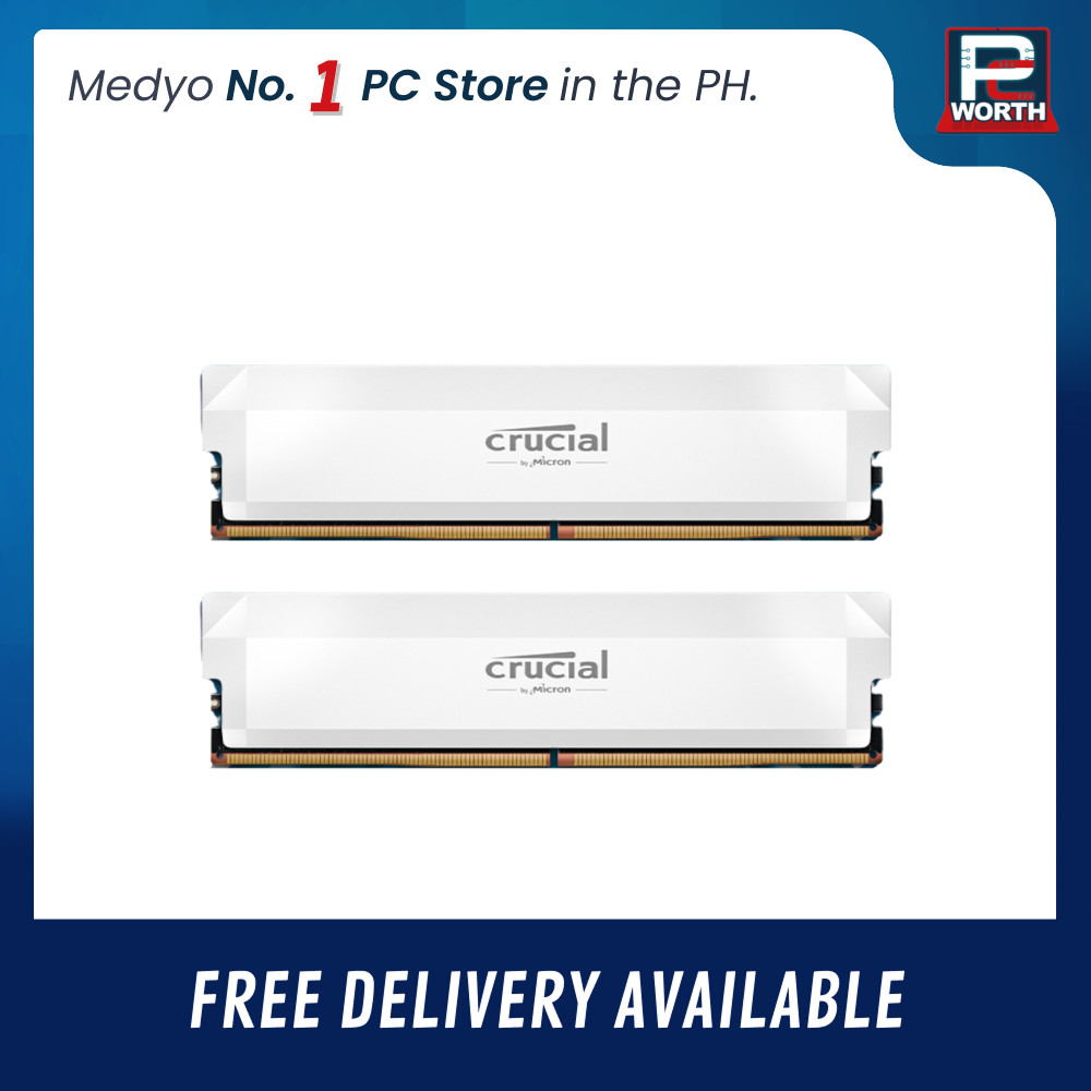 CRUCIAL PRO OC NON-RGB WHITE 16GBX2=32GB 6000MHZ DDR5 CL36 XMP
