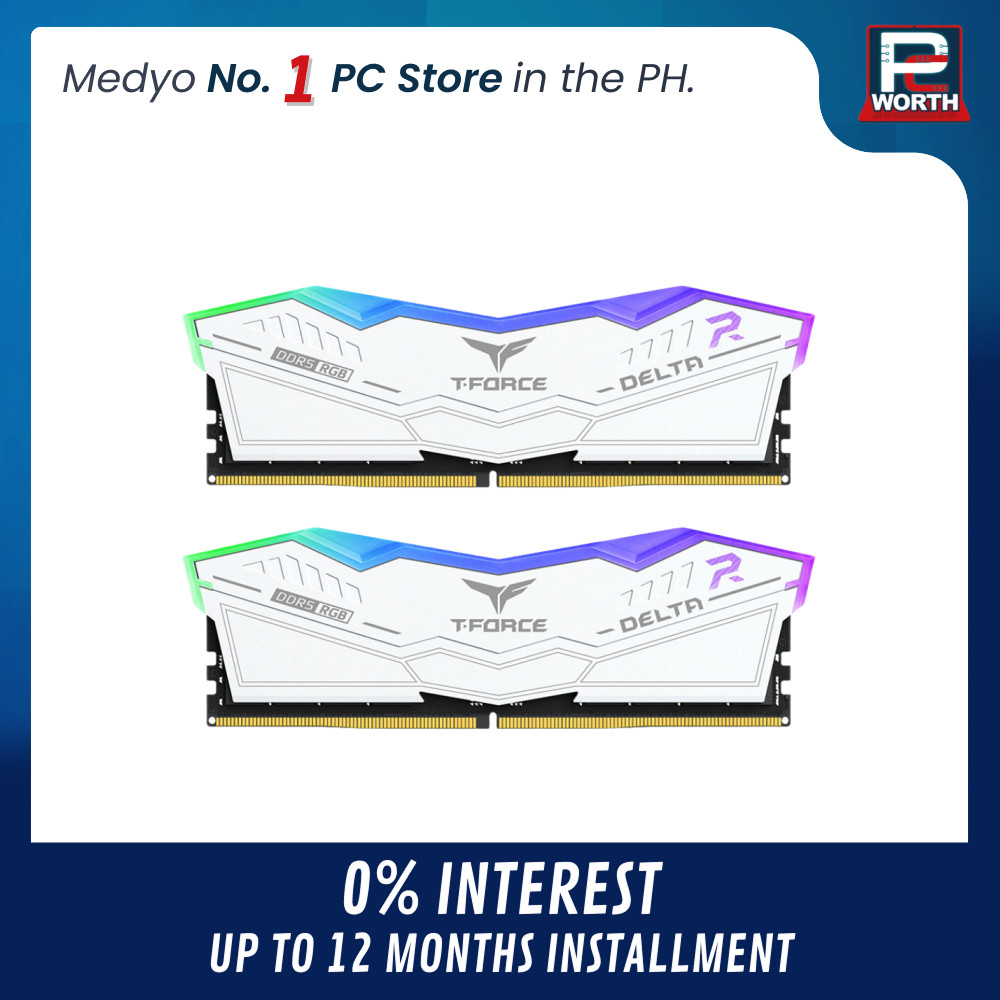 TEAMGROUP T-FORCE DELTA RGB WHITE 16GBX2=32GB 5200MHZ DDR5 CL40
