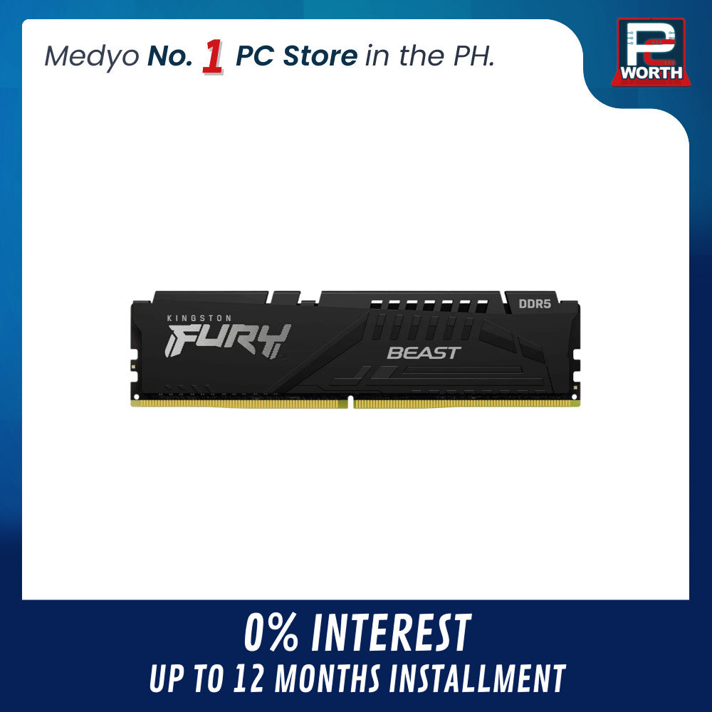 KINGSTON FURY BEAST NON-RGB BLACK 8GBX1=8GB 5600MHZ DDR5 CL36 XMP