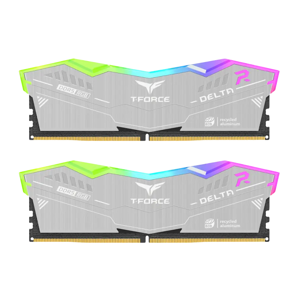 TEAMGROUP DELTA RGB ECO SILVER 32GBX2=64GB 6000MHZ DDR5 XMP EXPO