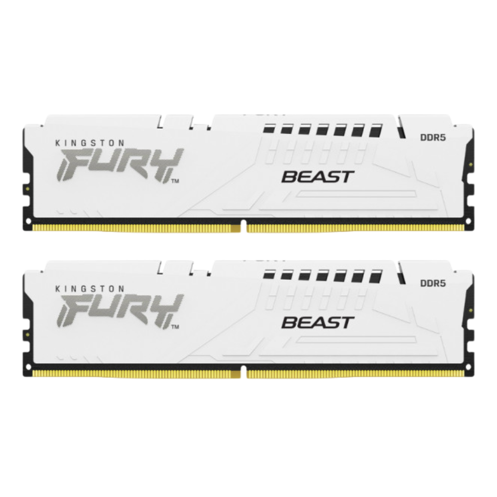 Kingston DDR5 5200MHz (16GB×2) ホワイト Kingston FURY™ Beast DDR5 RGB Bellek – 8GB, 16GB, 32GB, 64GB