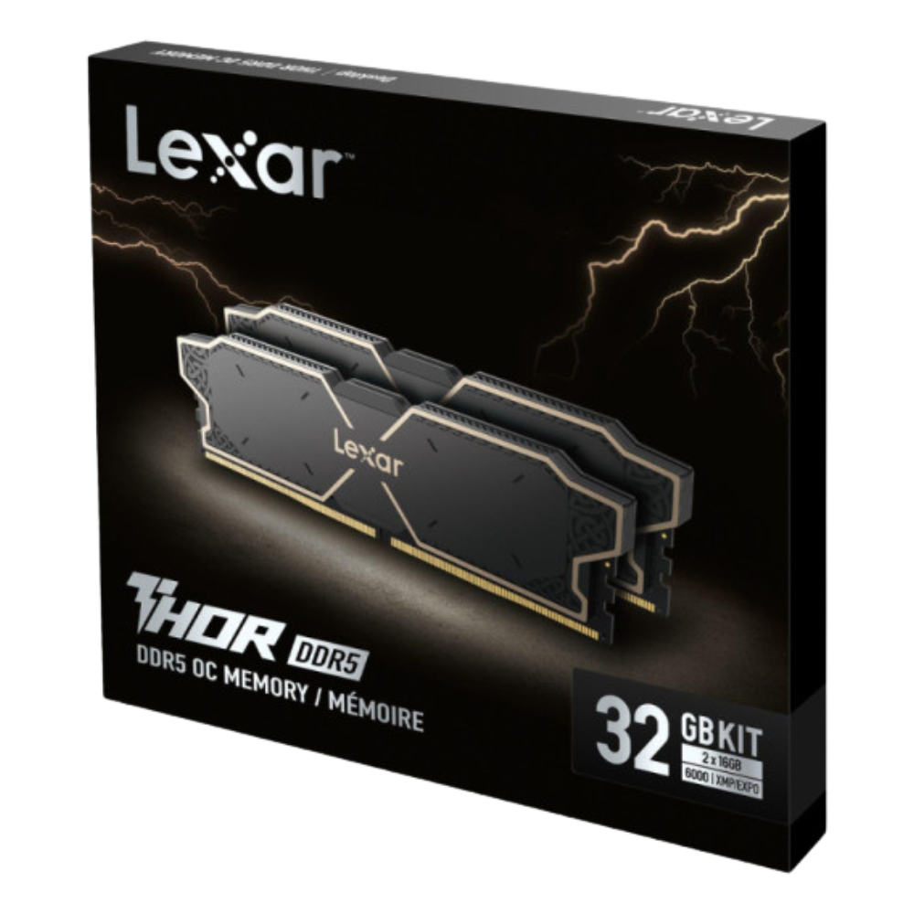 LEXAR THOR OC NON-RGB BLACK 16GBX2=32GB 6000MHZ DDR5 CL38 XMP EXPO